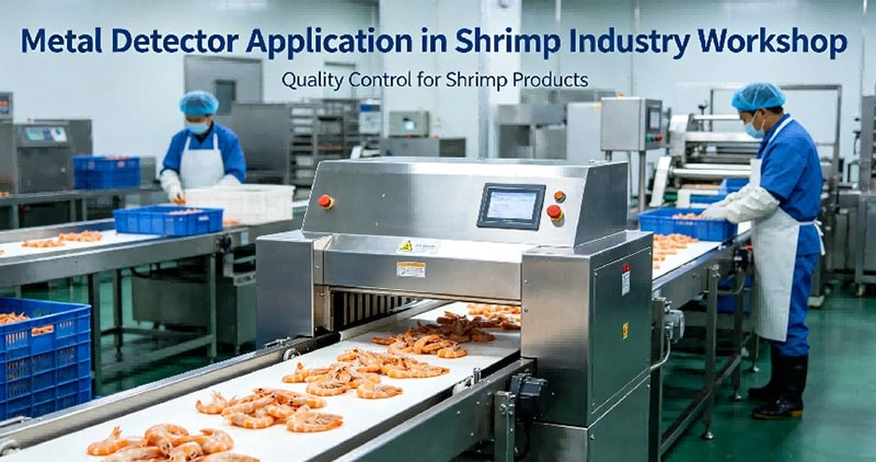 High Sensitivity Food Metal Detector for Seafood Processing