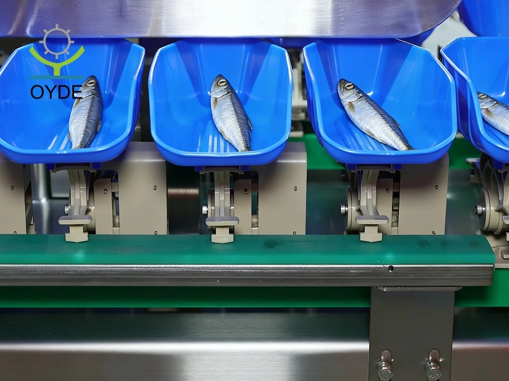 Fish Rotating Trays Weight Sorting Machine